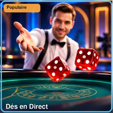 Dés en Direct — illustration de jeu DudeSpin Casino